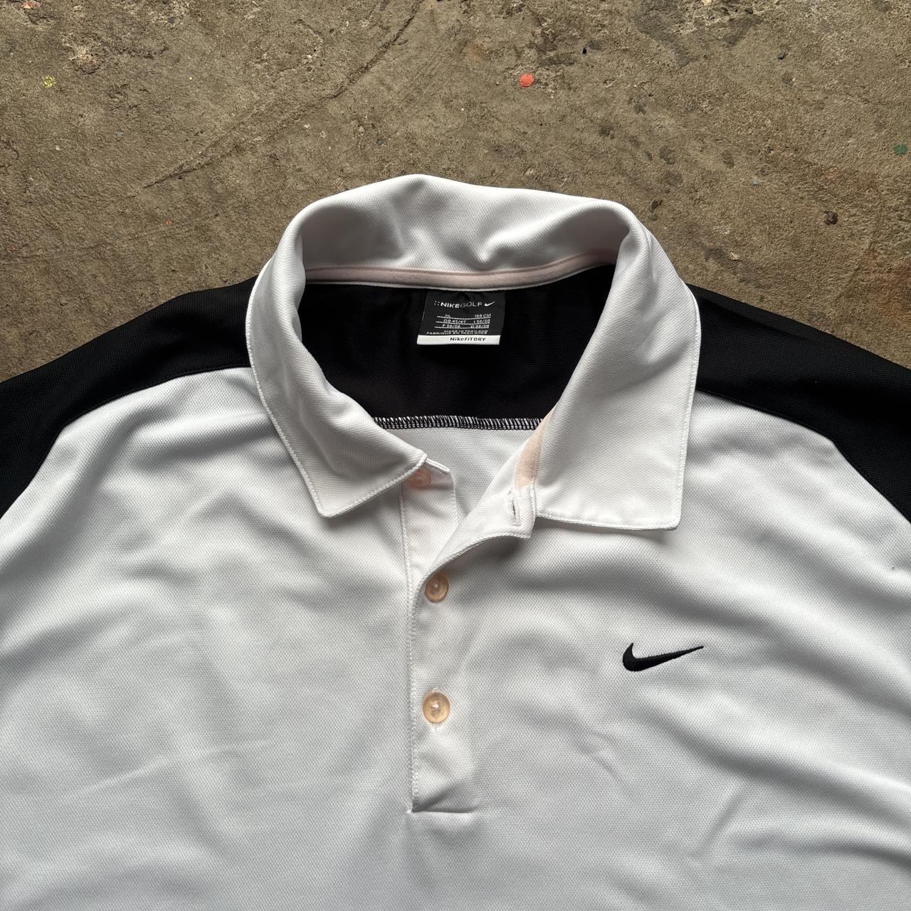 White and Black Nike Golf polo shirt - XL