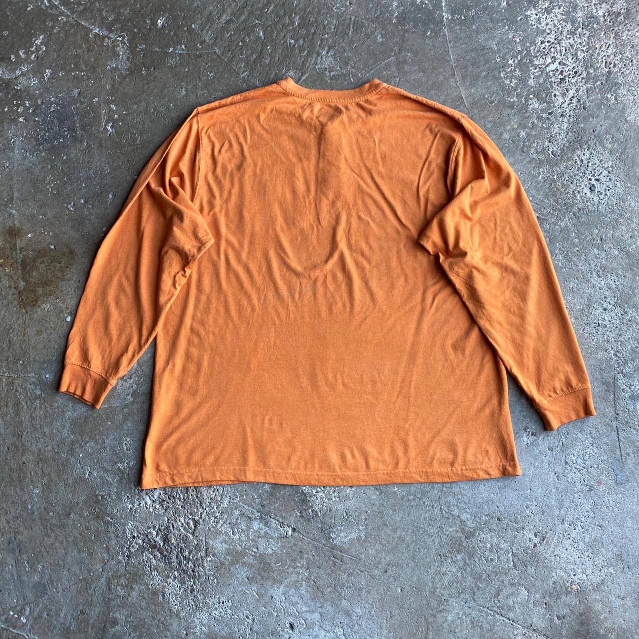 Orange Long Sleeve Carhartt Single Pocket T-Shirt - 2XL