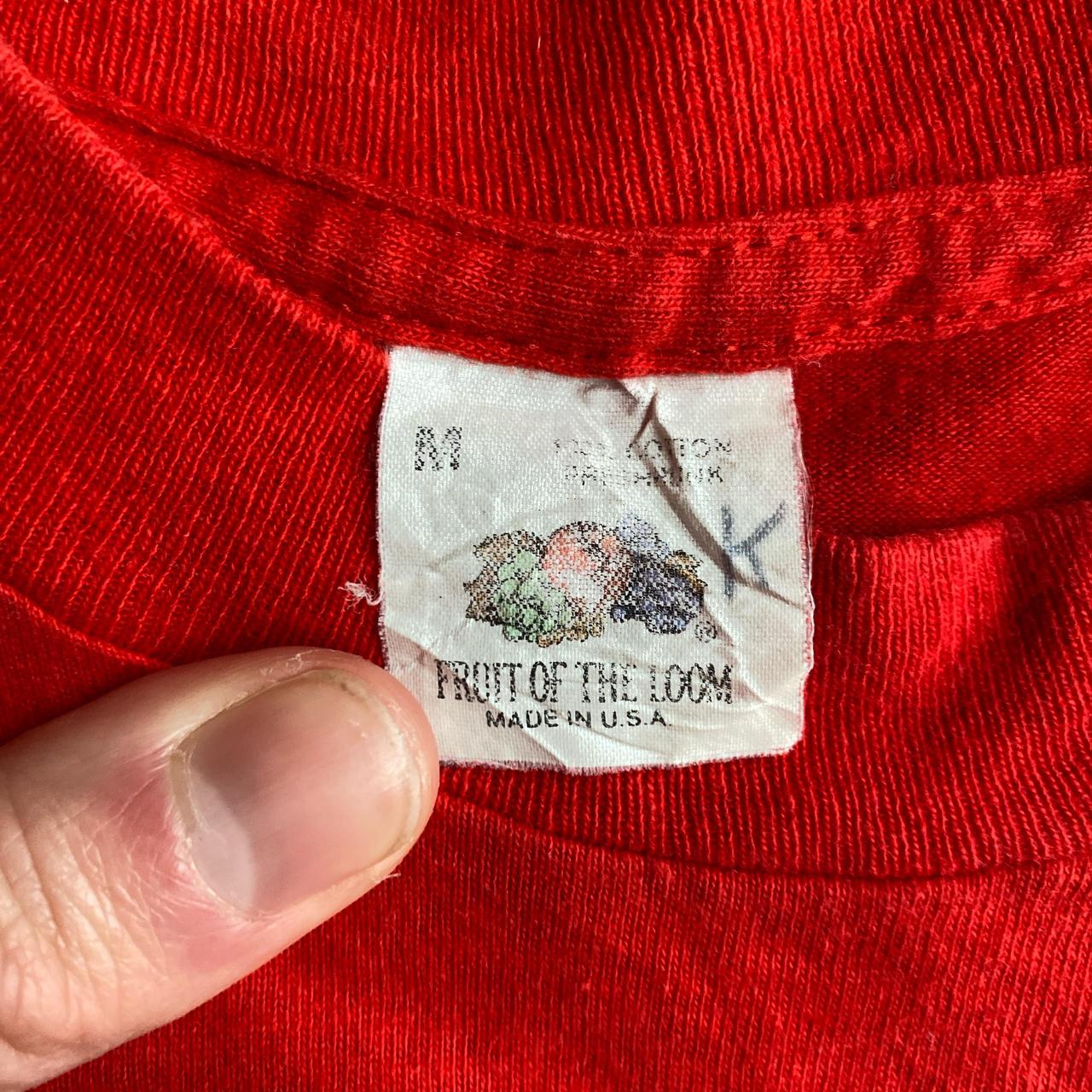 Vintage Red Single Stitch Pocket T-Shirt - M