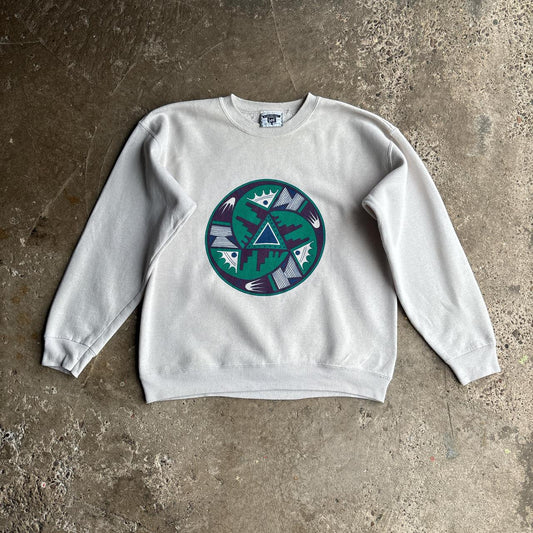 Graphic Cream Lee Crewneck Jumper - M