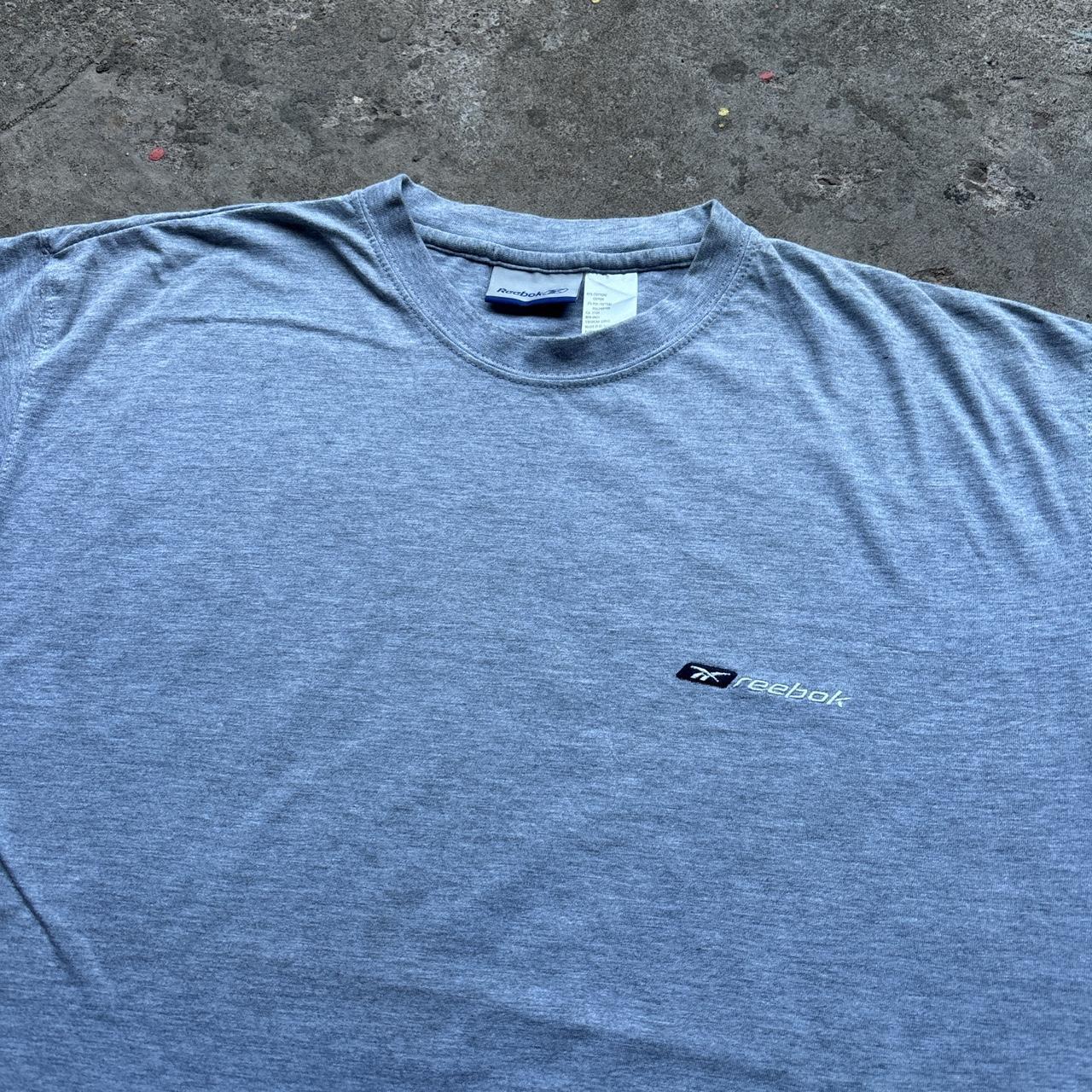 Vintage Grey Reebok cotton t-shirt with embroidered logo