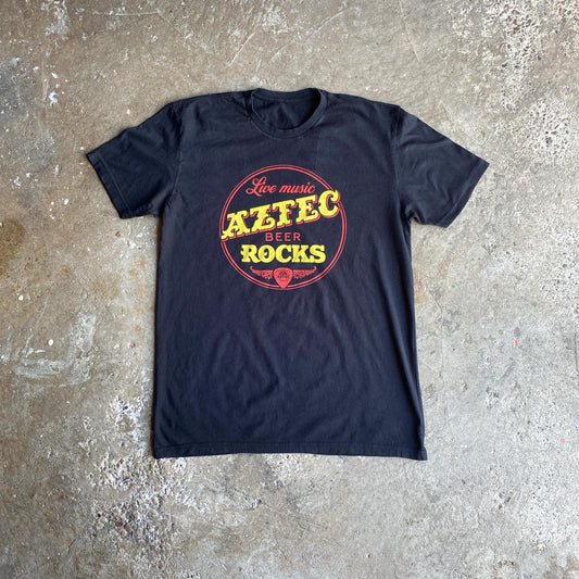 Black Graphic ‘Aztec Beer Rocks’ T-Shirt