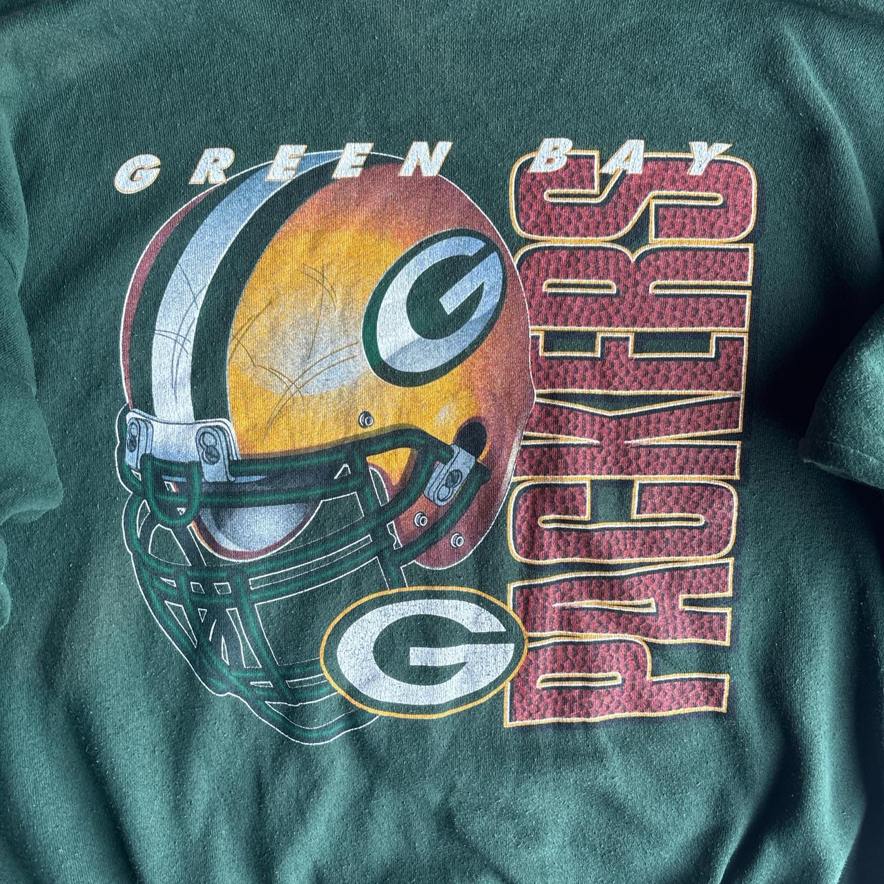 90s Green Bay Packers Graphic Crewneck Sweatshirt - XL