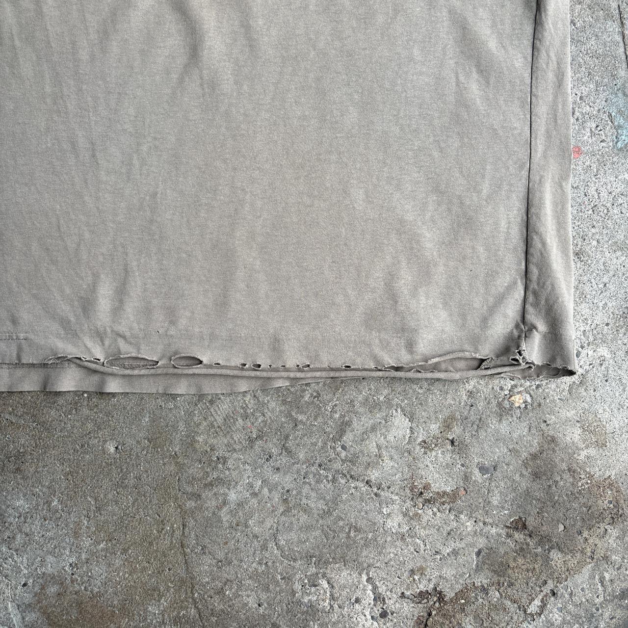 Cream Distressed Carhartt Single Pocket T-Shirt - 2XL
