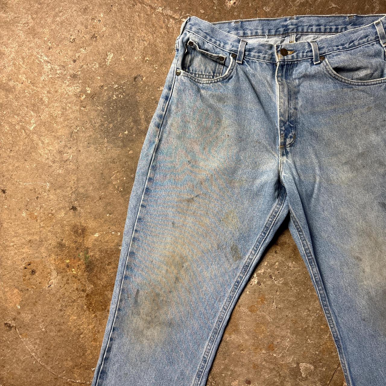 Blue Distressed Carhartt Jeans - W34