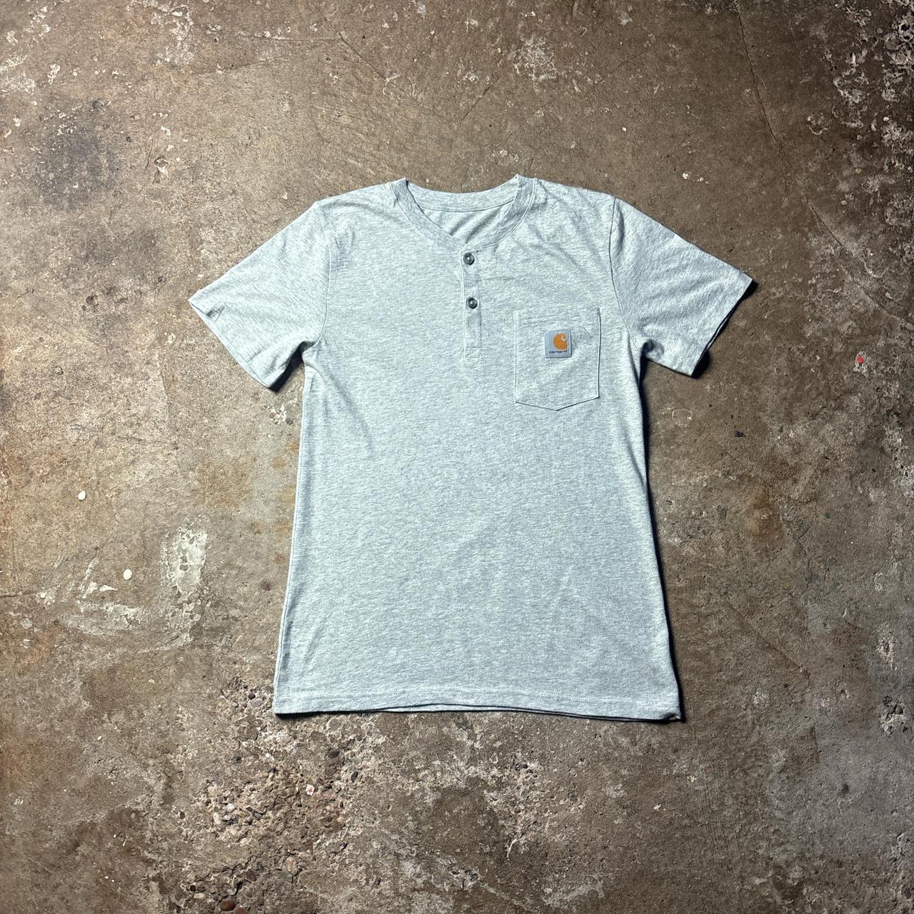 Grey Button Up Carhartt T-Shirt - S