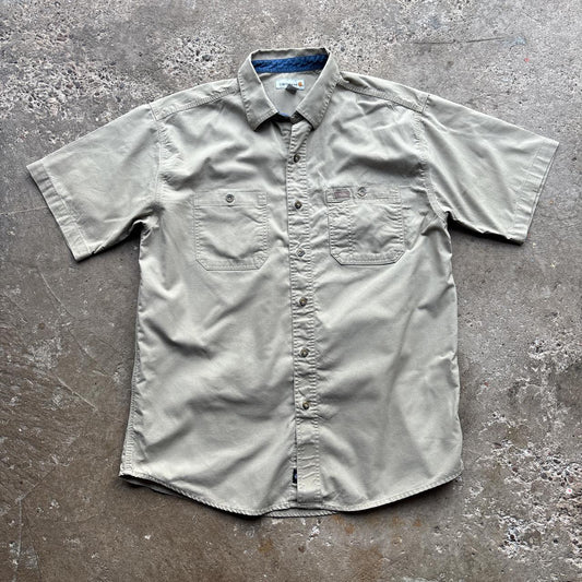 Tan Carhartt Short-Sleeved Shirt - L
