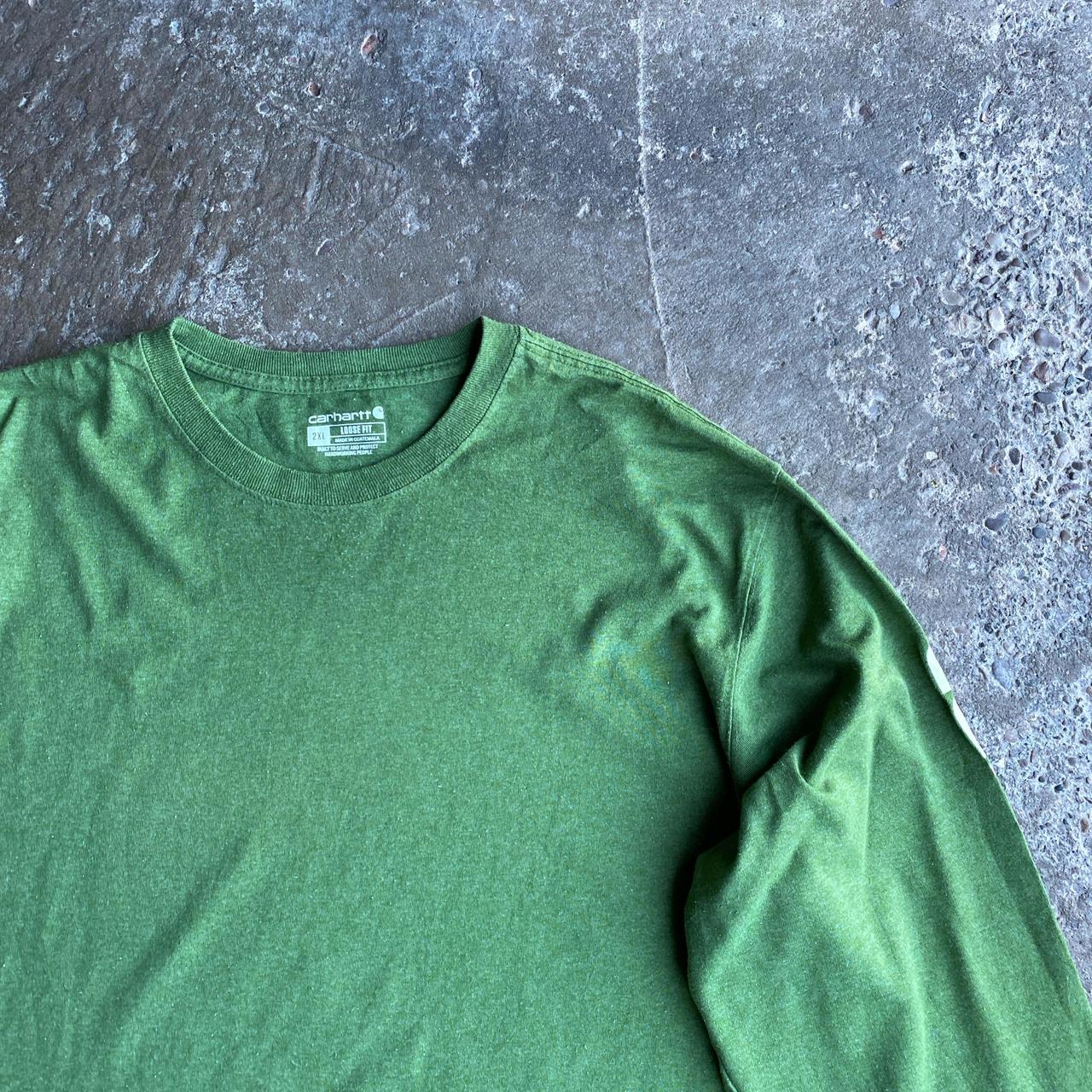 Green Long Sleeve Carhartt T-Shirt - 2XL