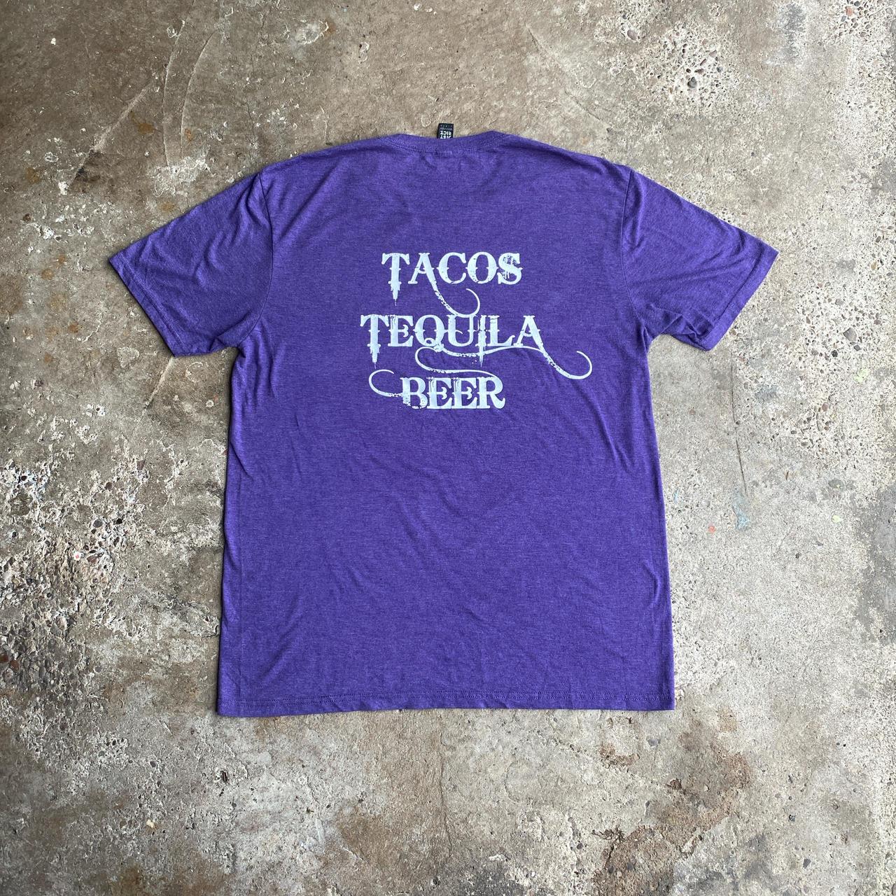 Purple Graphic Drinks T-Shirt - L