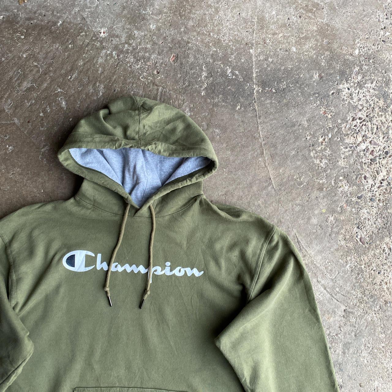 Green Champion Logo Hoodie - L