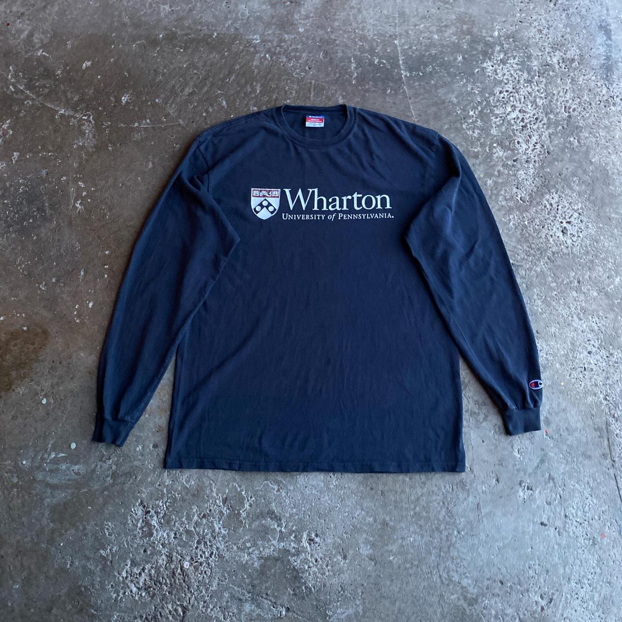 Navy University of Pennsylvania Long Sleeve Champion T-Shirt - XL
