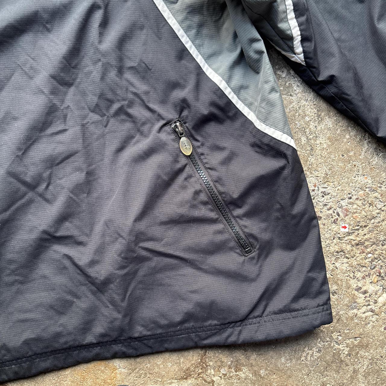 Black and grey Canterbury quarter zip windbreaker