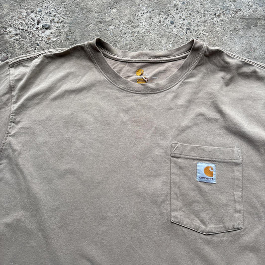 Tan Carhartt pocket tee - XL