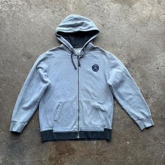 Grey Converse zip-up hoody
