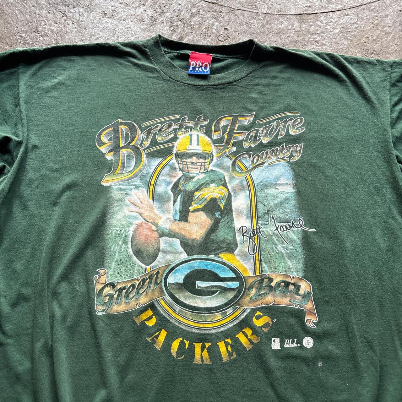 90s Green Brett Favre Green Bay Packers graphic tee - XXXL