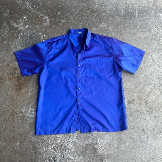 Blue/Purple Iridescent Silk Shirt