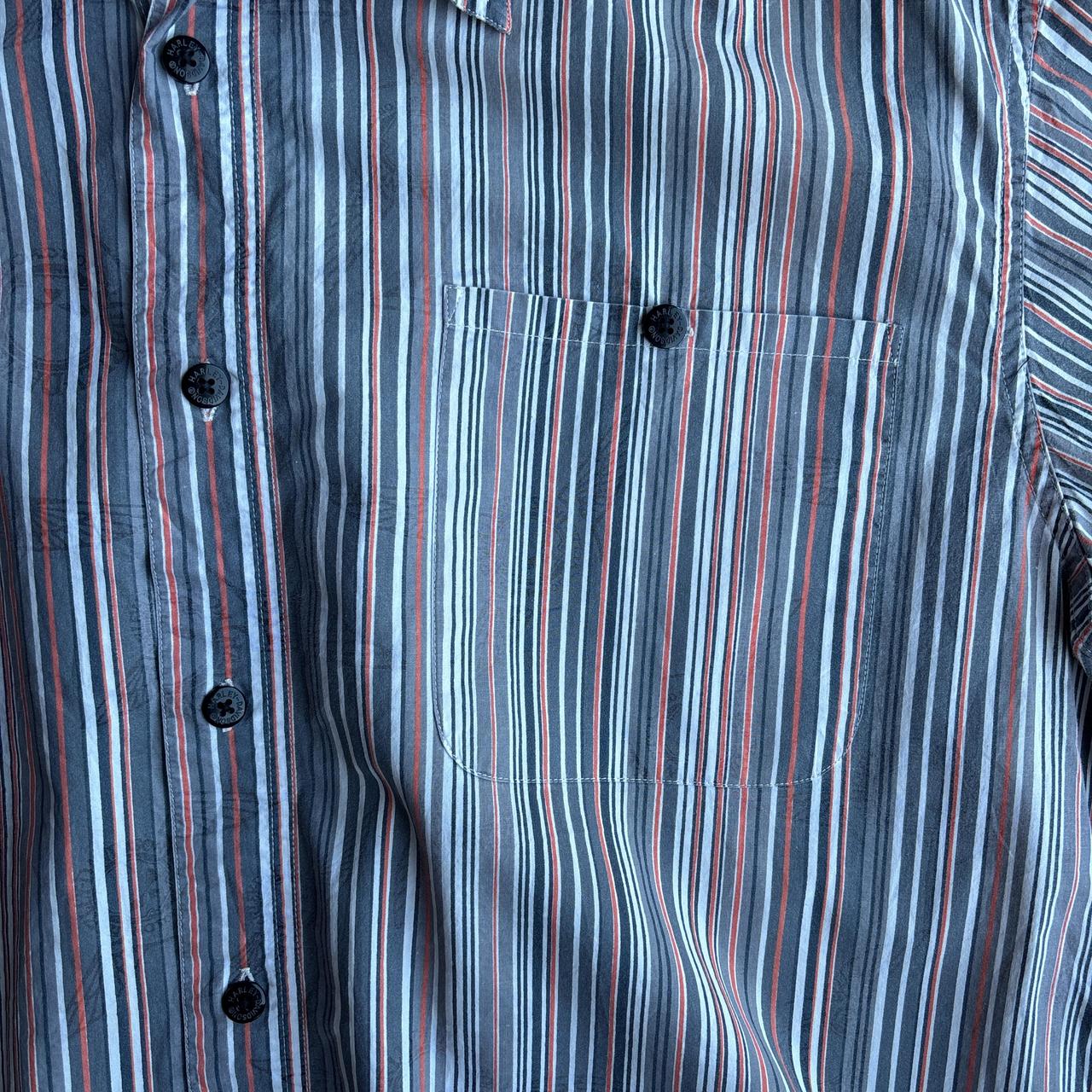 Vintage Harley Davidson Striped Short Sleeve Shirt