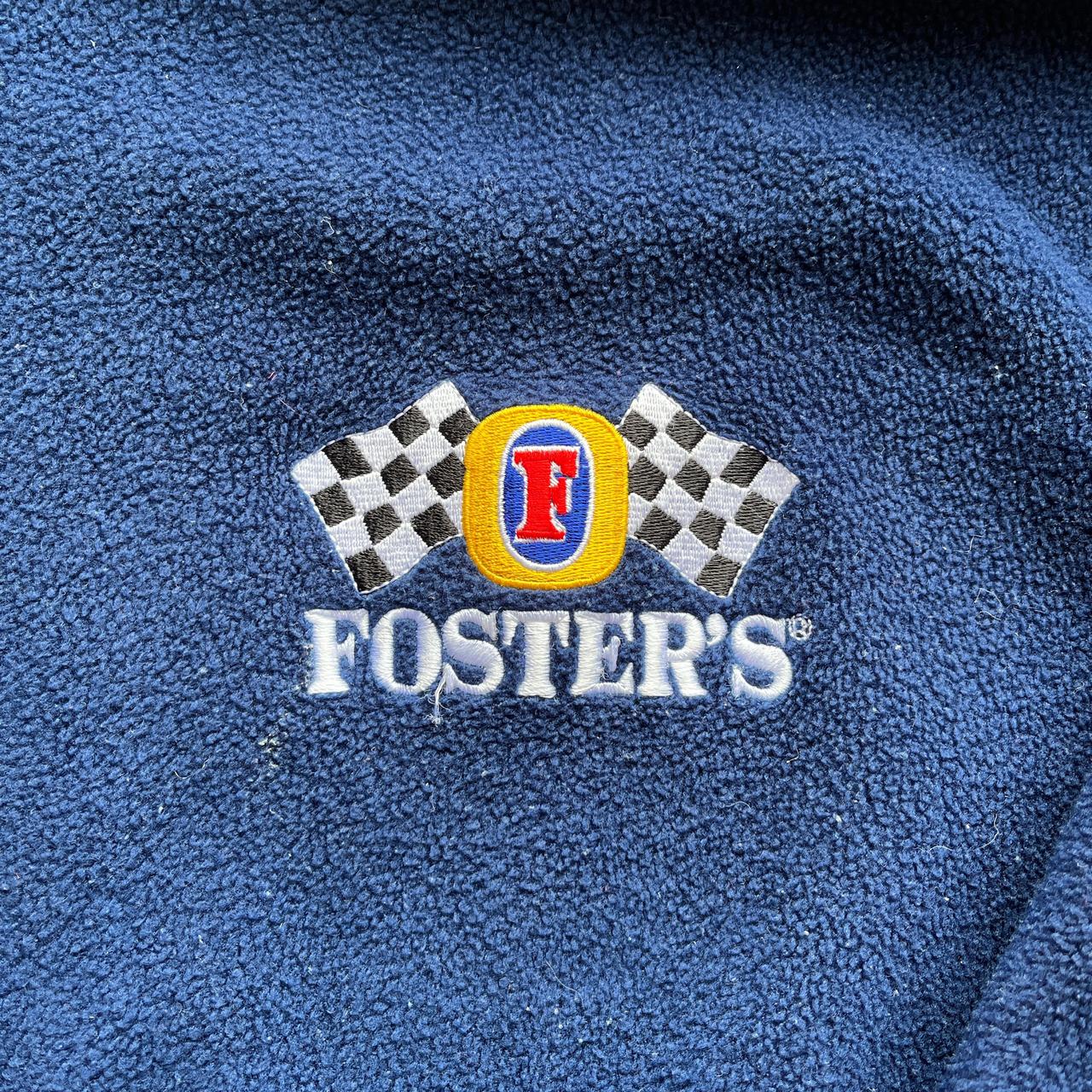 Vintage Fosters Full Zip Fleece in Navy