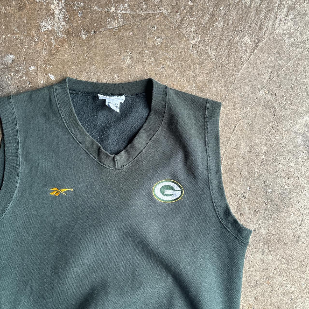 Green Reebok Greenbay Packers Vest Sweatshirt