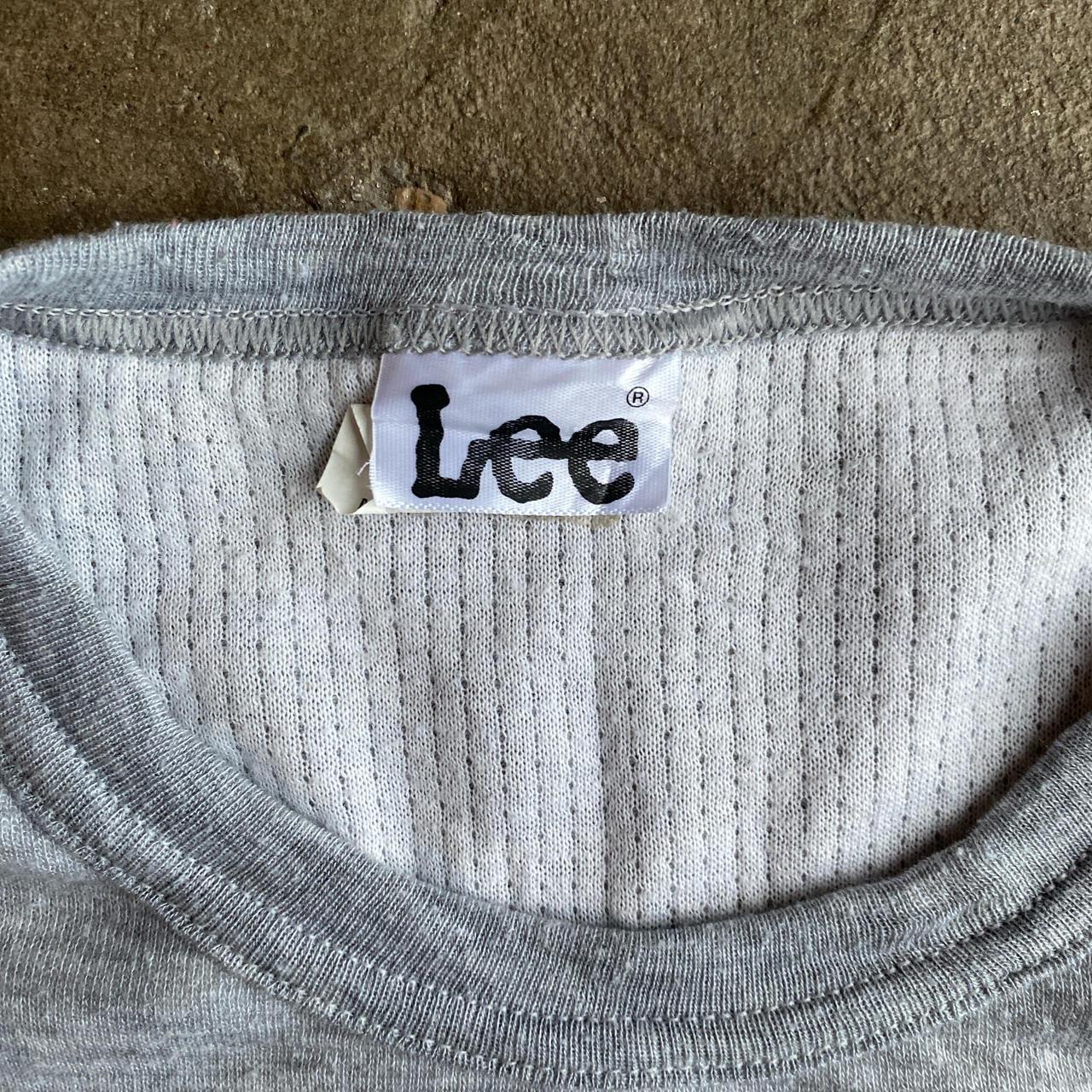 Grey Long Sleeve Lee Thermal T-Shirt - XL