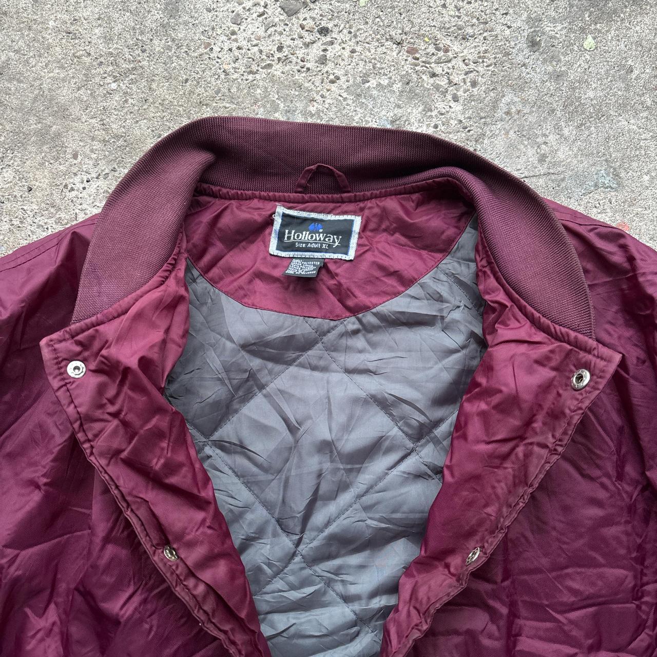 Burgundy bomber jacket