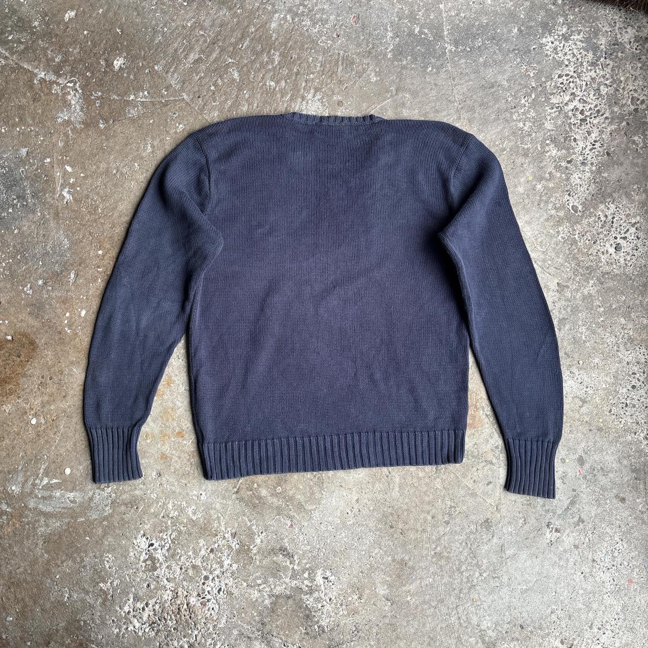 Navy Polo Ralph Lauren V-Neck Sweater - M
