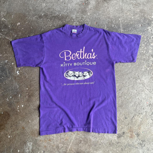 90s Purple ‘Bertha’s Kitty Boutique’ single stitch t-shirt