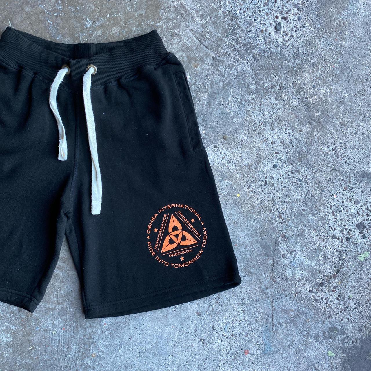 Black Tracksuit Shorts w/ Graphic - S