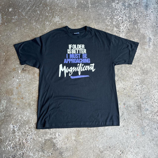 Funny Vintage Black Graphic Single Stitch T-Shirt