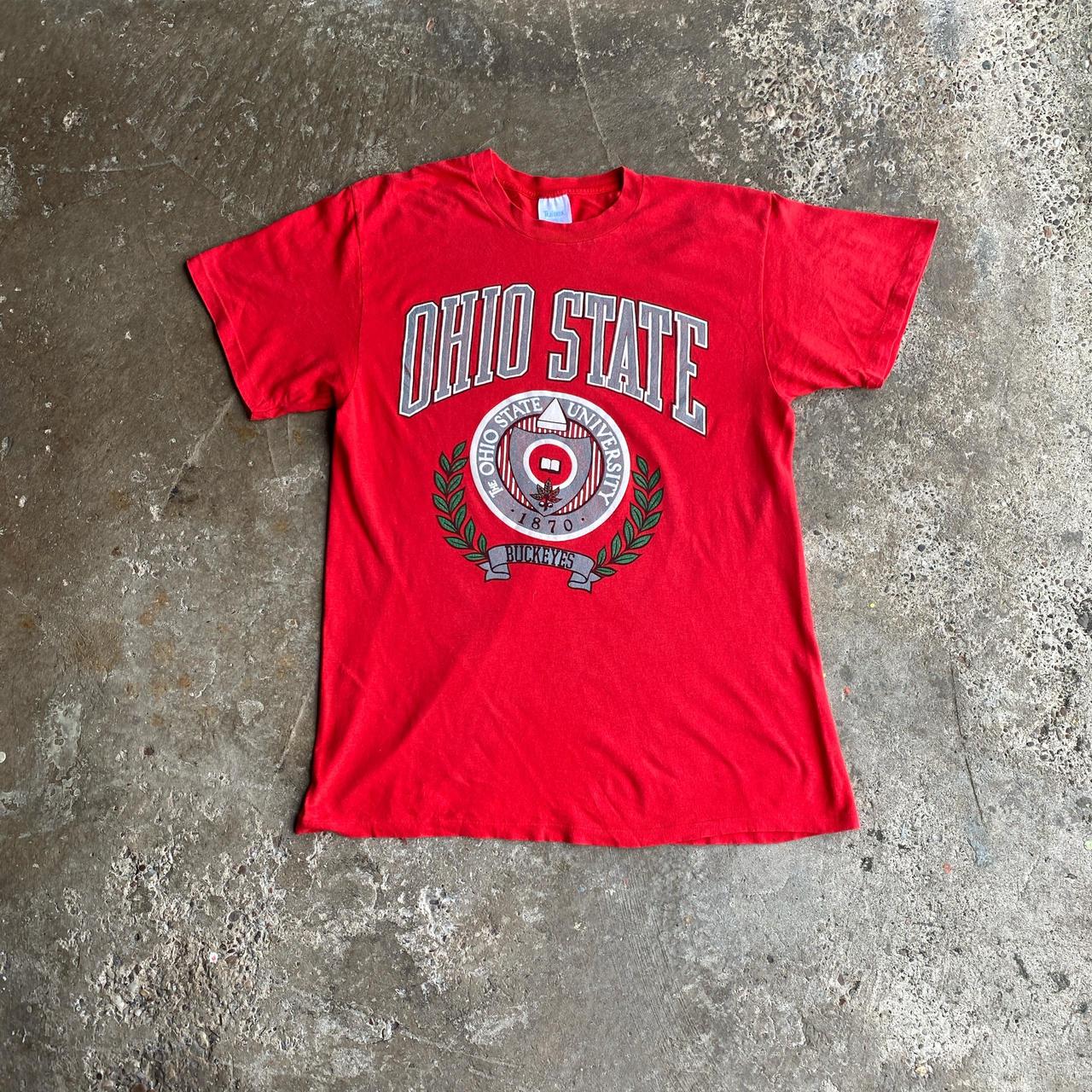 Vintage Red Graphic Ohio State Single Stitch T-Shirt - L