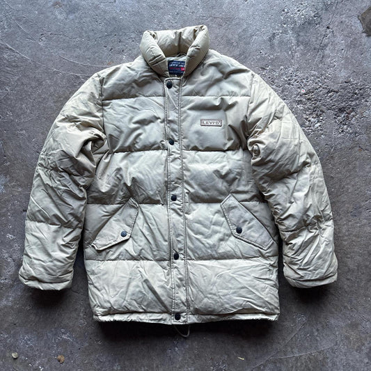 Cream Levi's puffer jacket
