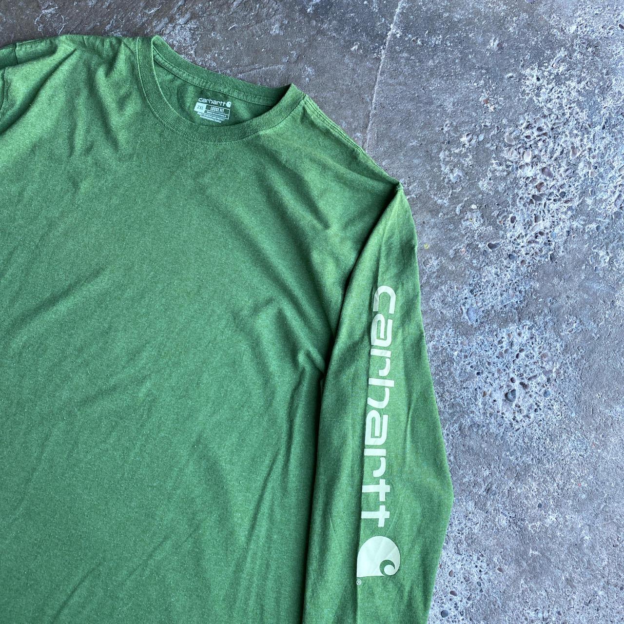 Green Long Sleeve Carhartt T-Shirt - 2XL