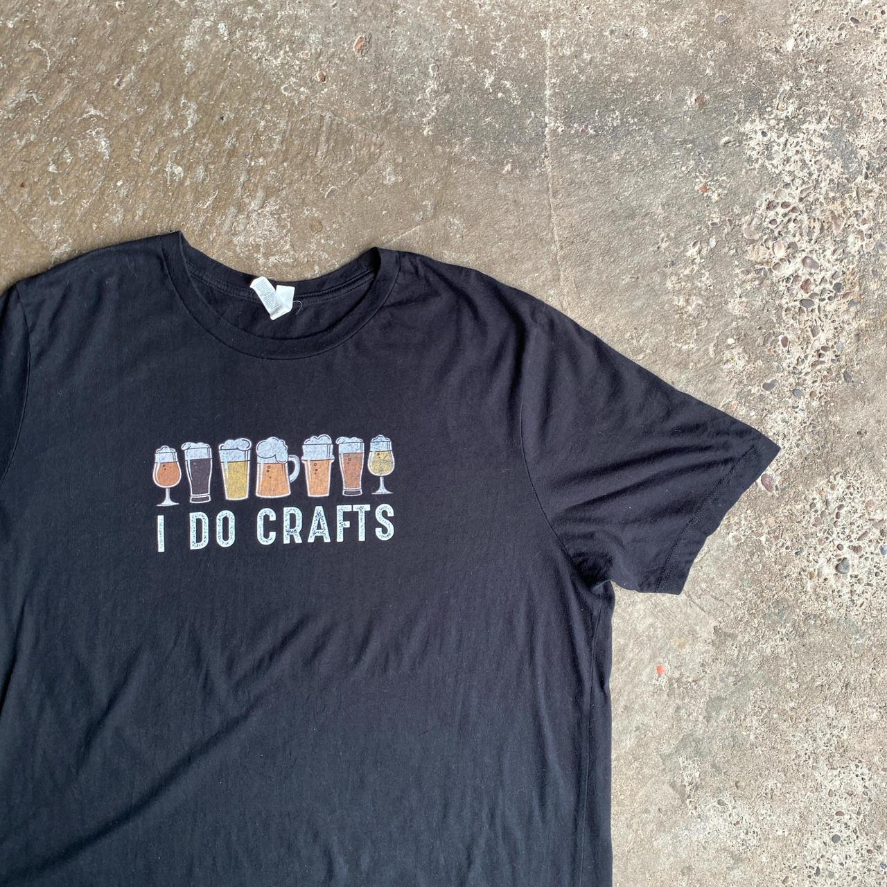 Black ‘I Do Crafts’ Graphic Beer T-Shirt - 2XL