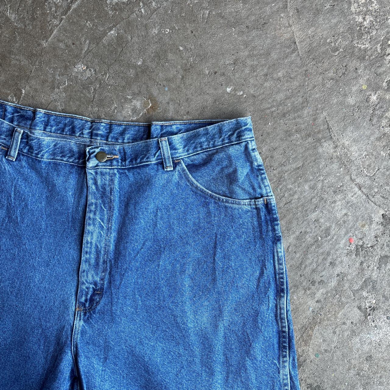 Blue Denim Straight Wrangler Jean Shorts