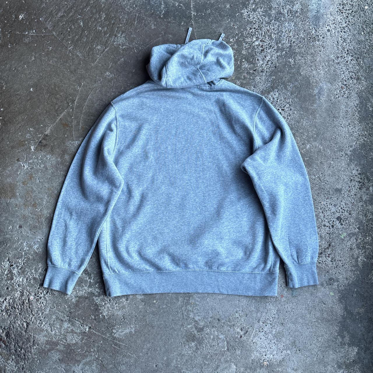Grey Nike Logo Print Hoodie - XL