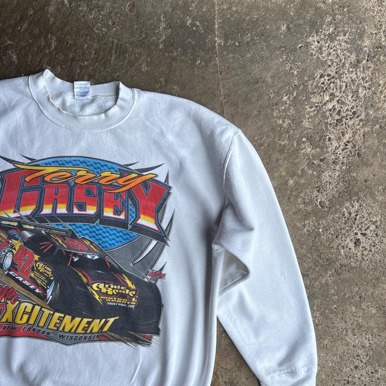 White Terry Casey NASCAR Sweatshirt - XL