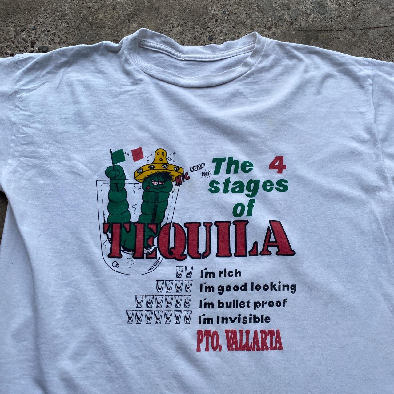 Vintage White ‘Tequila’ t-shirt - L