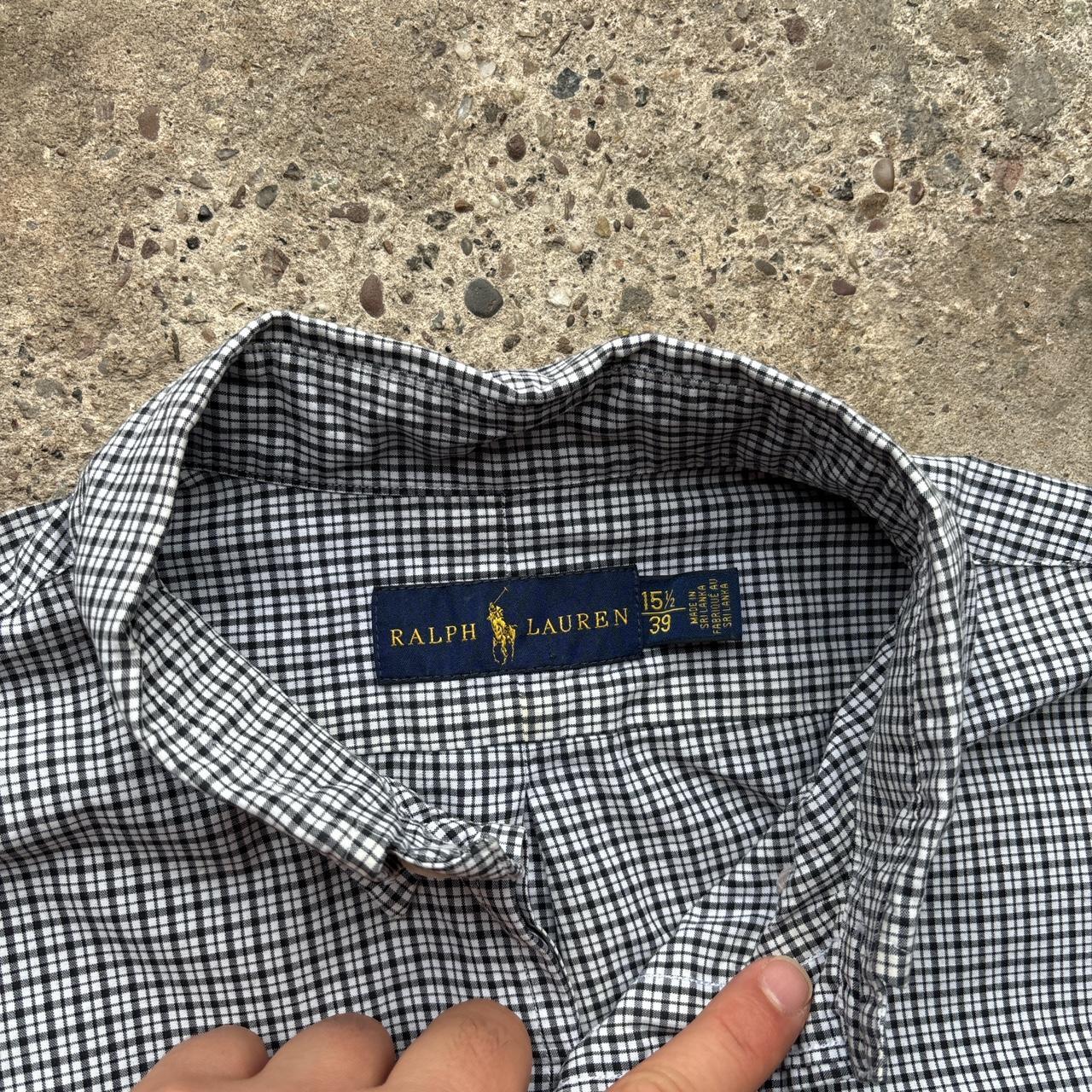 Black and white Polo Ralph Lauren chequered shirt - M