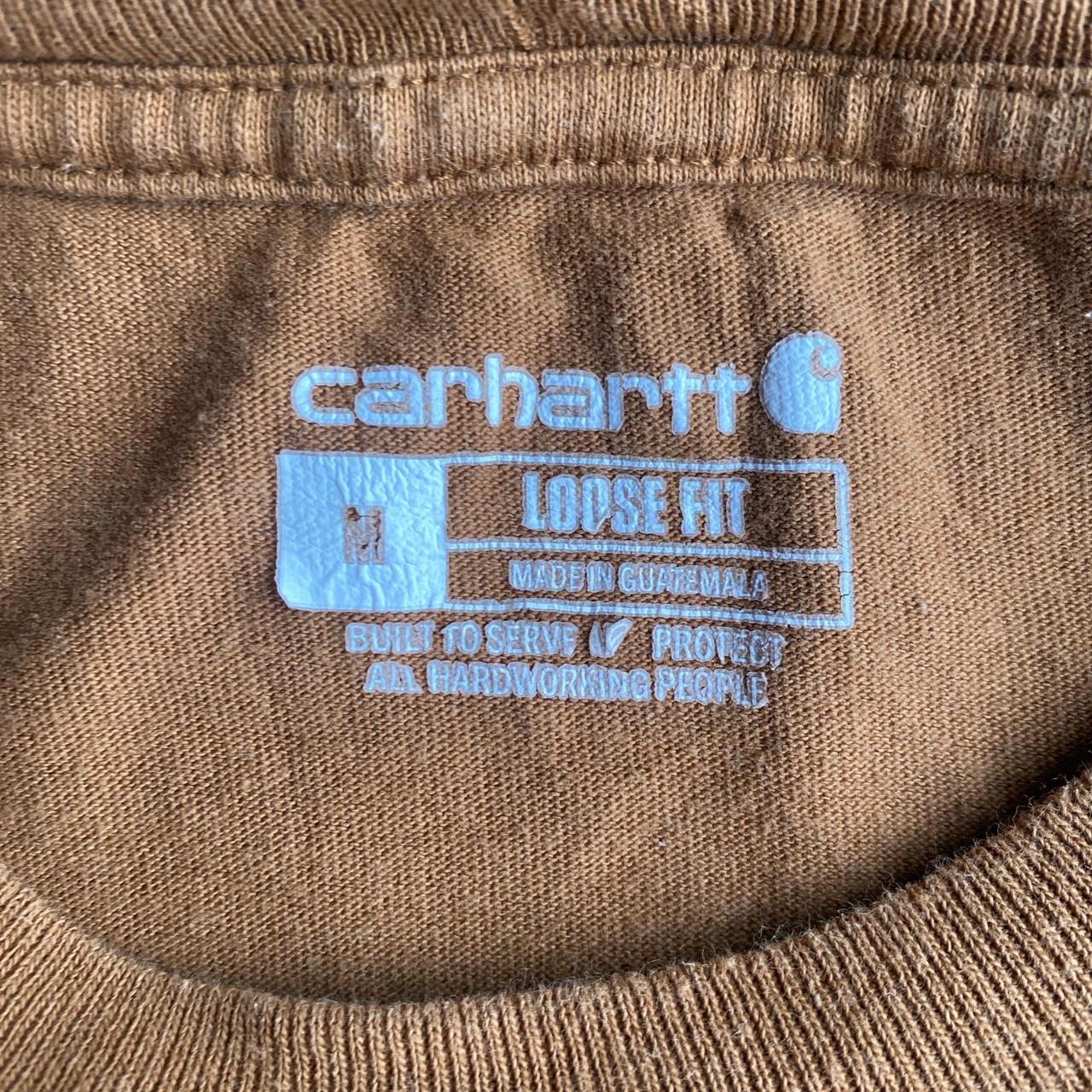Brown Carhartt Single Pocket Graphic T-Shirt - M