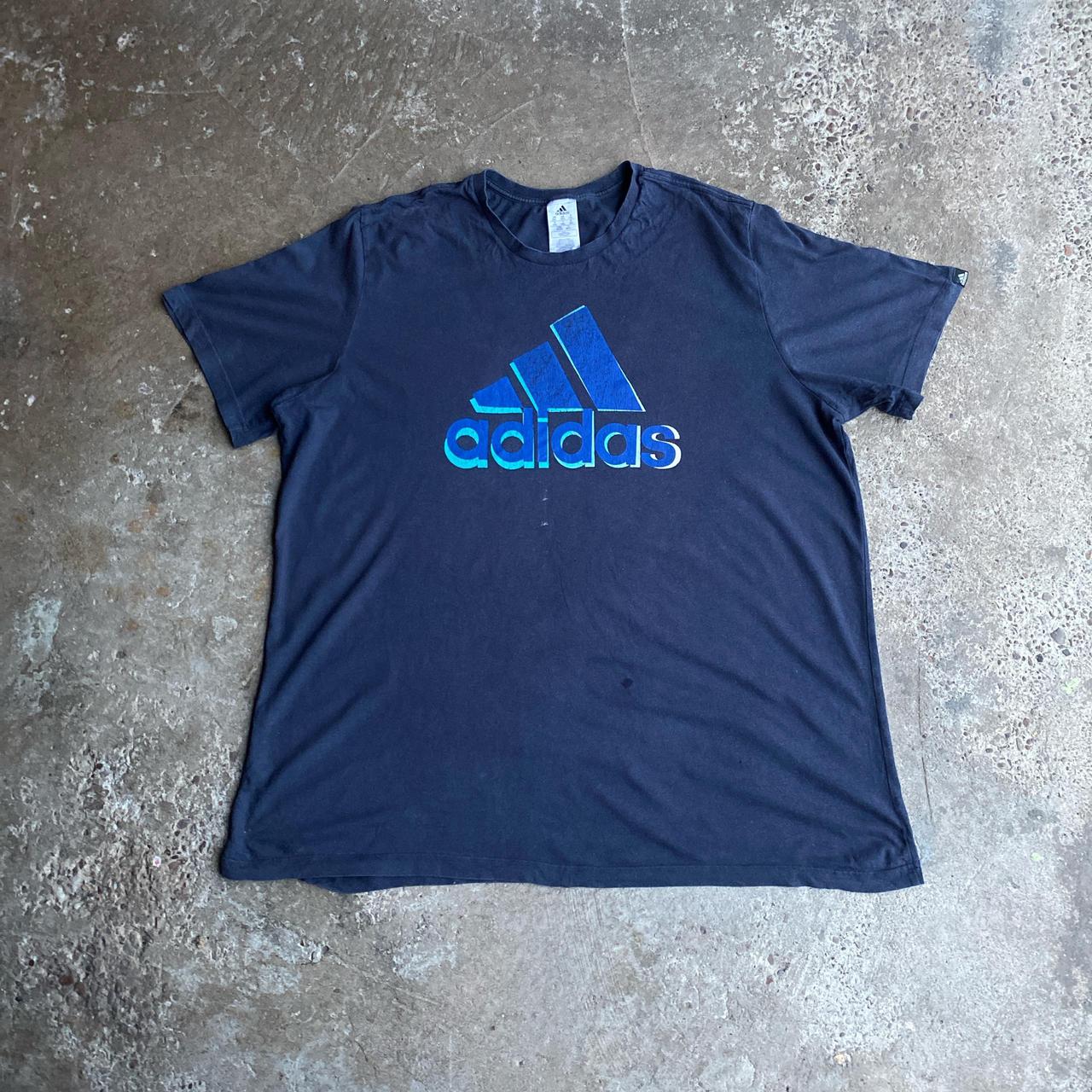 Navy Adidas Graphic Logo T-Shirt - 2XL