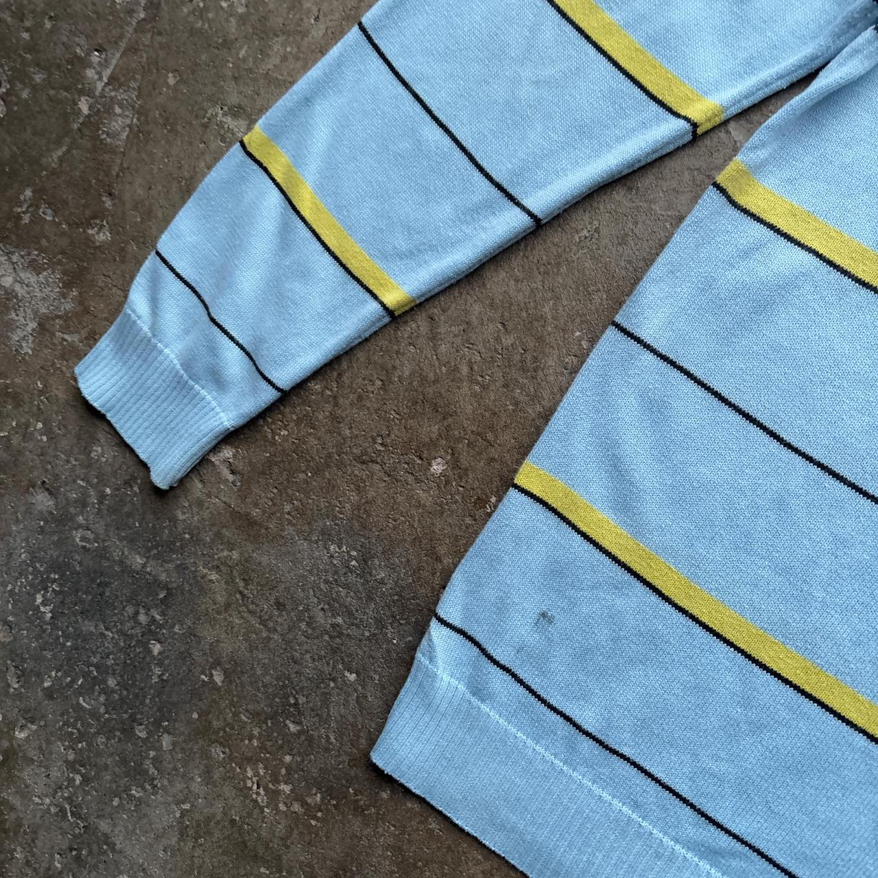 Vintage Blue striped Lacoste knitted sweater