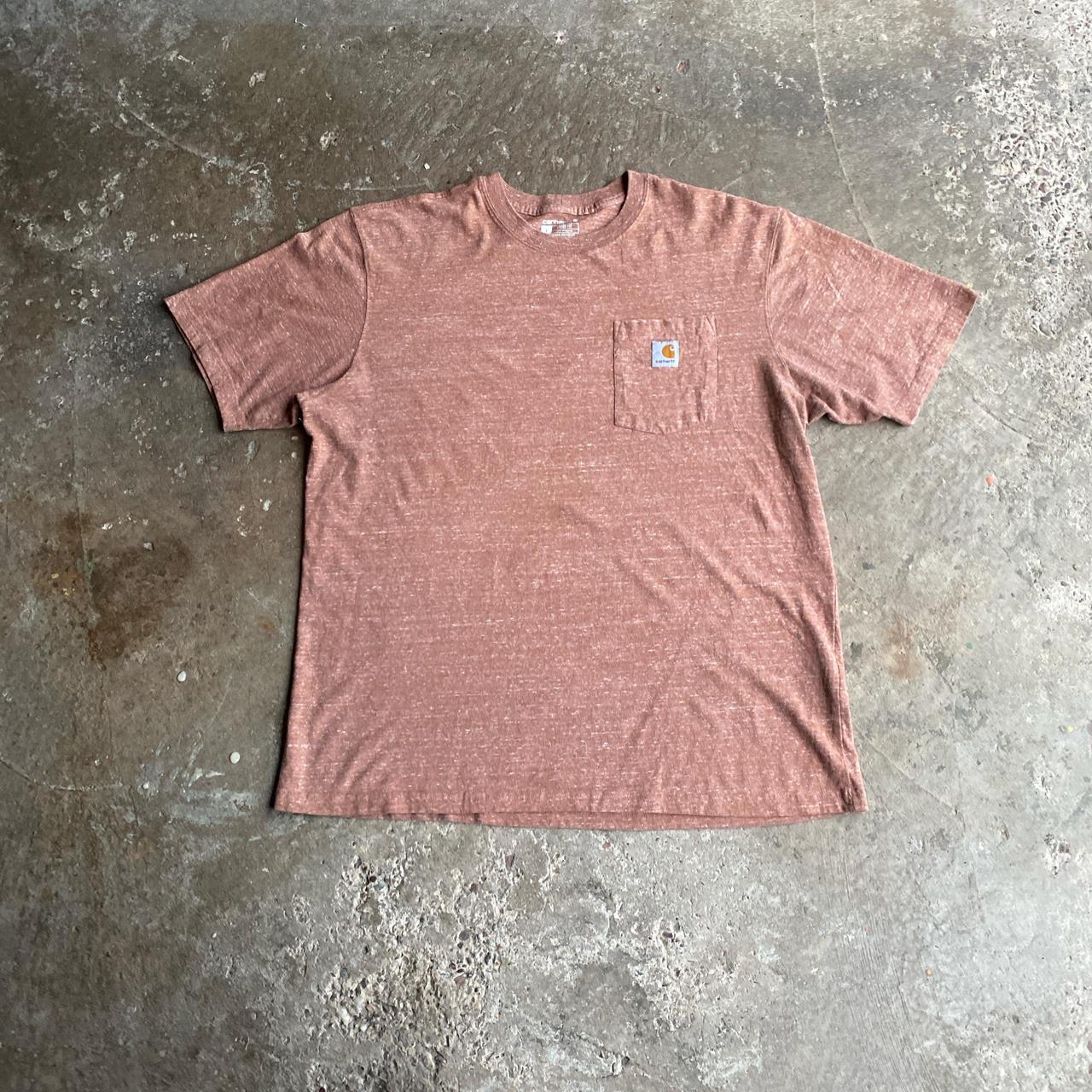 Textured Peach Carhartt Pocket T-Shirt - L