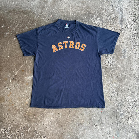 Navy Majestic Houston Astros Graphic T-Shirt - XL