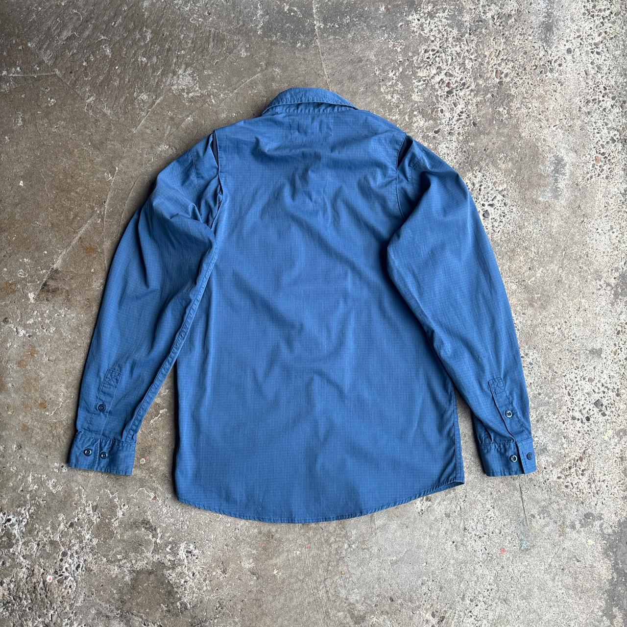 Blue Carhartt Double Pocket Textured Shirt  - S
