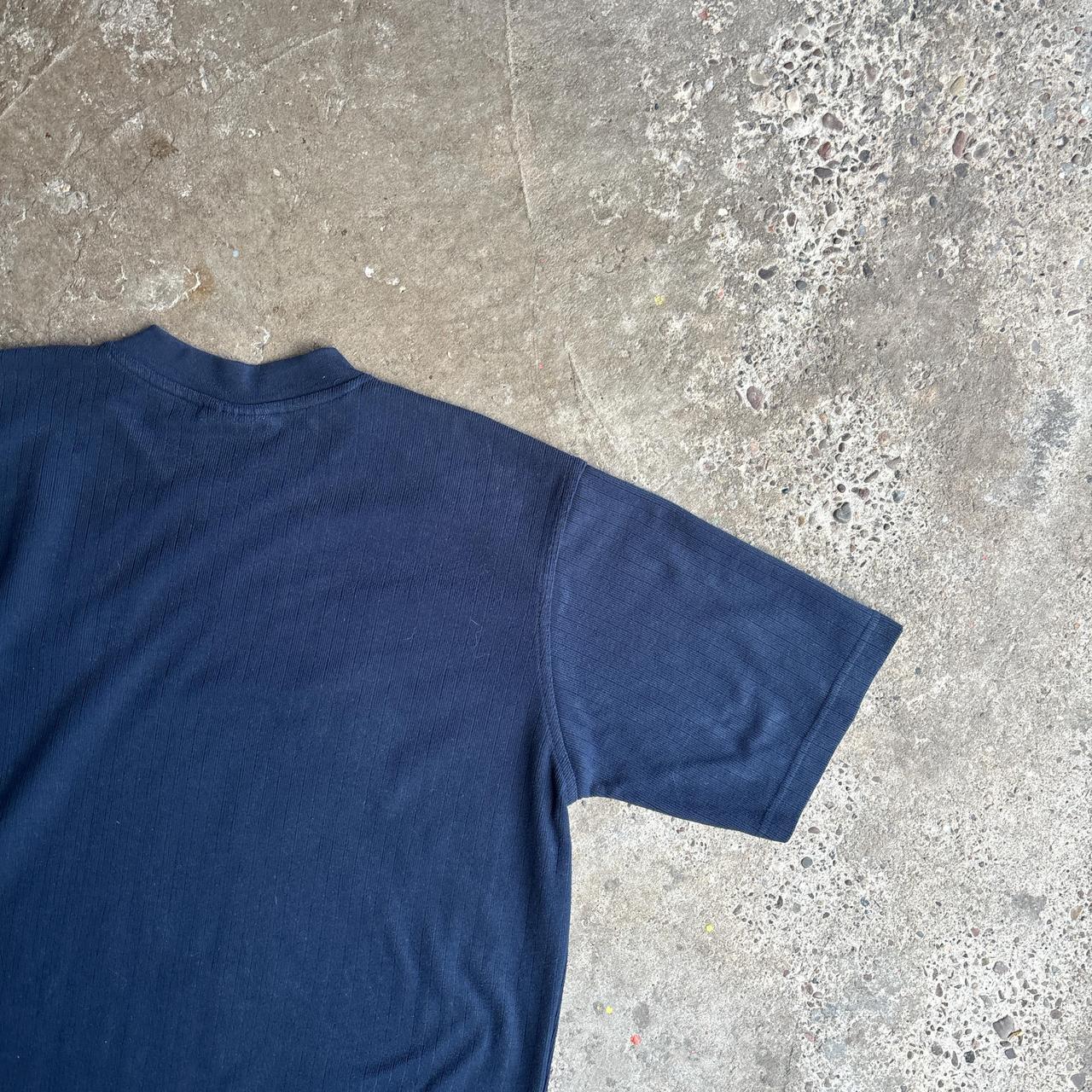 Navy Umbro Waffle V-Neck T-Shirt - XL