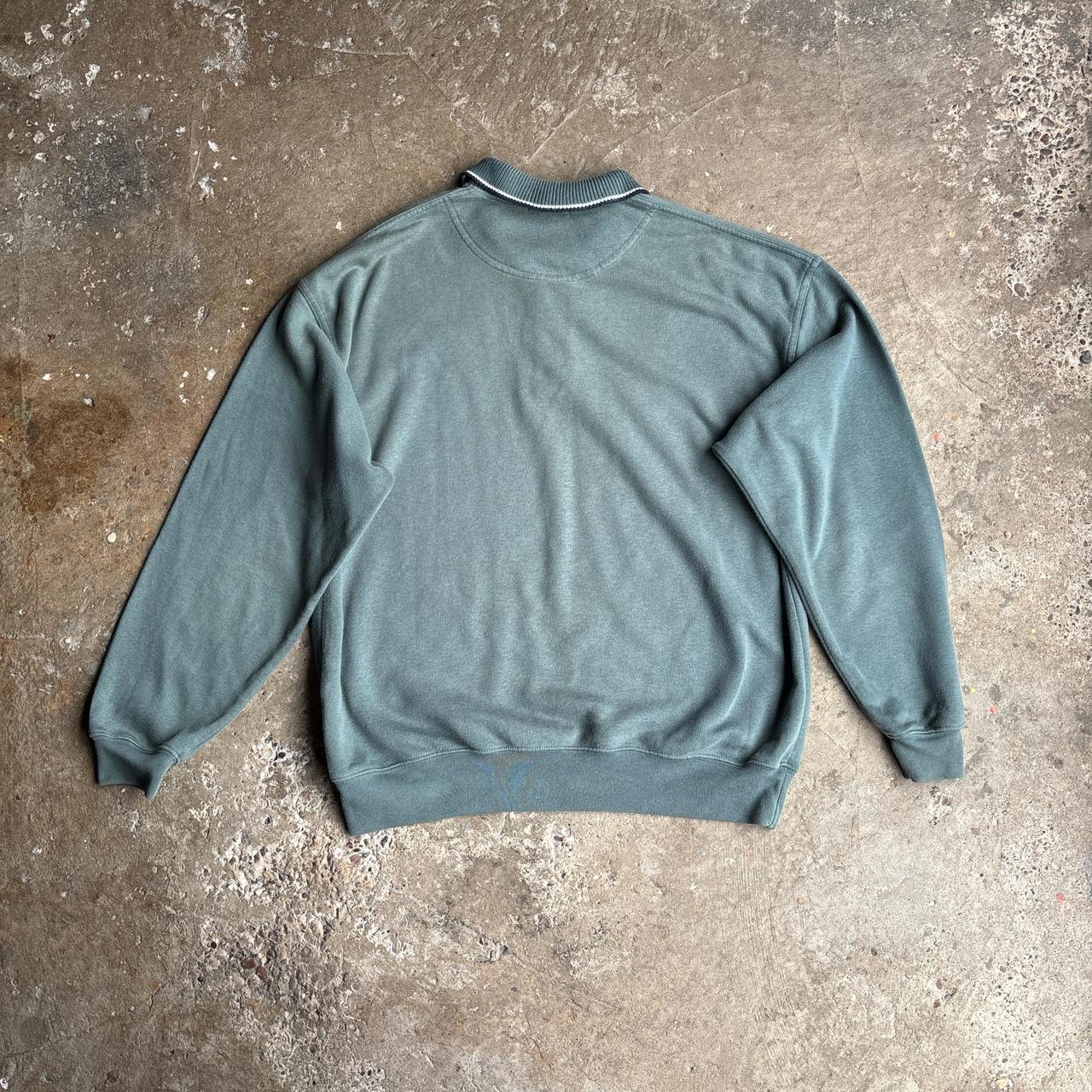 Green M&S Vintage Long-Sleeve Polo Shirt - L