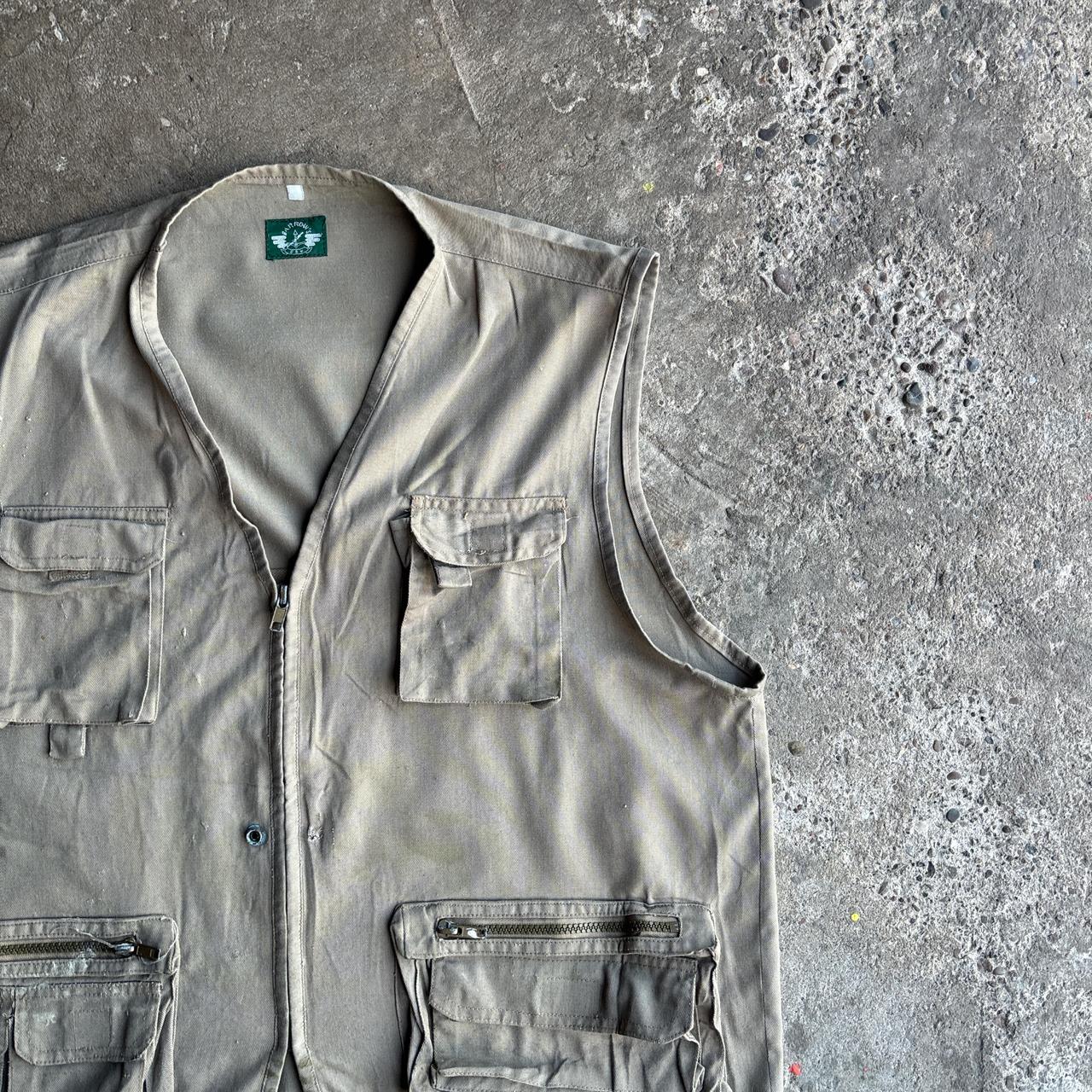 Tan Utility Vest w/ Multiple Pockets - L