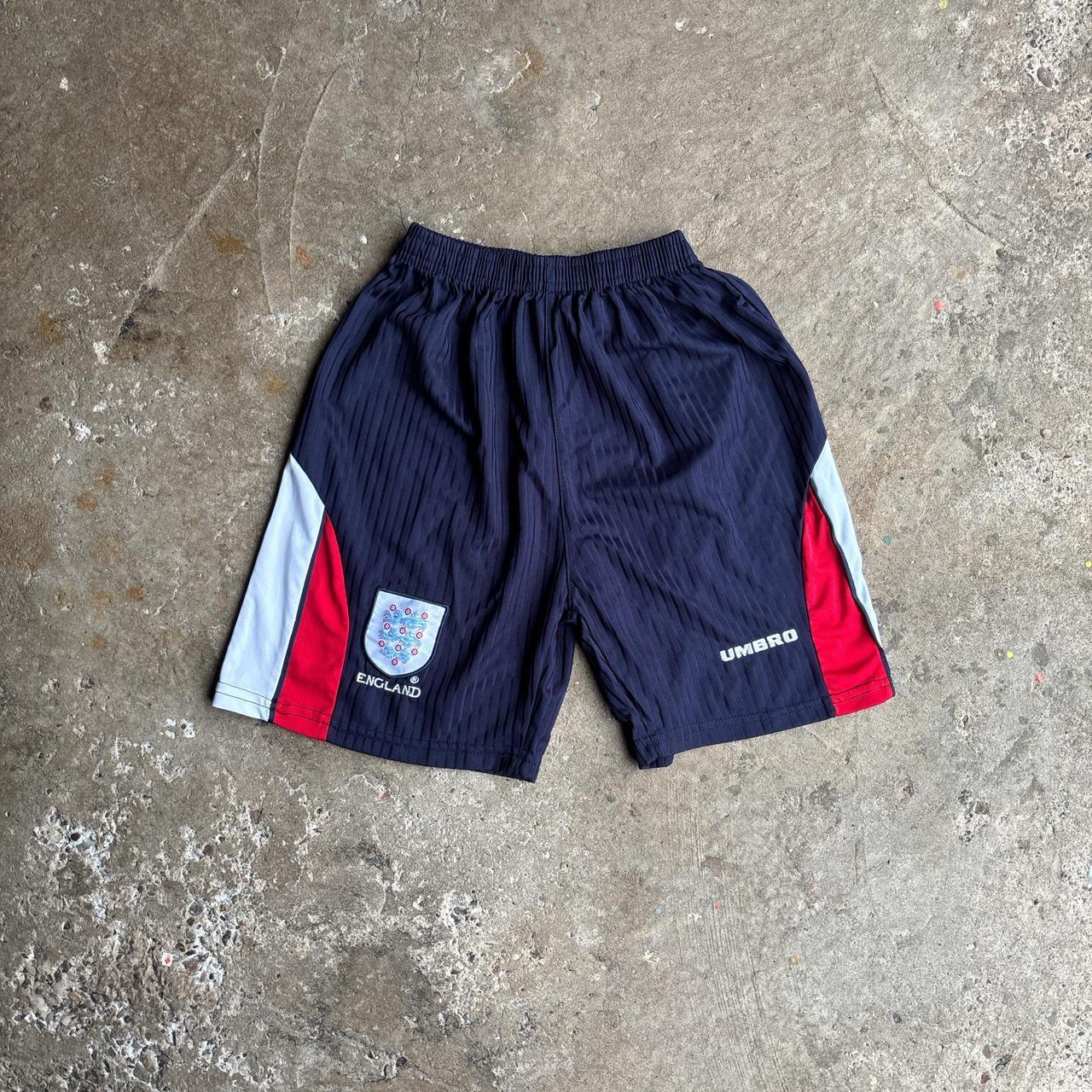 Vintage England Navy Umbro Football Shorts