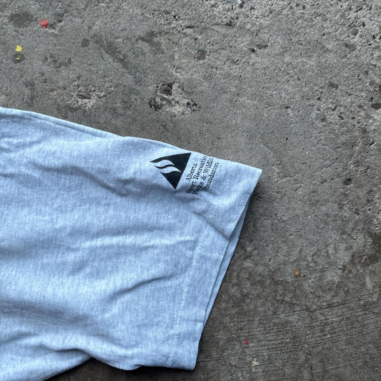 90s grey graphic t-shirt with Alberta Games print - XL