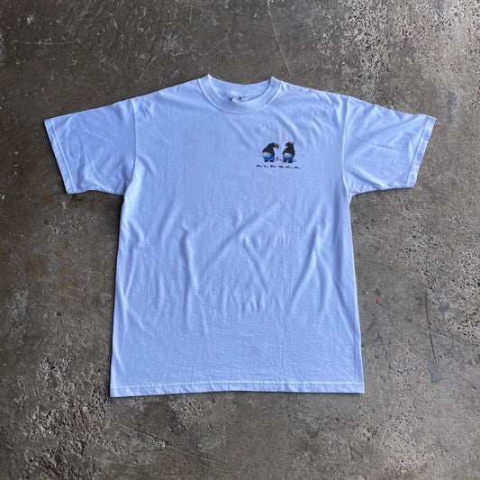 White Alaska Beer Bear Graphic T-Shirt - L